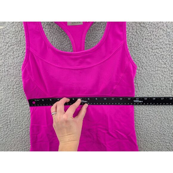 Athleta Women's size Small Hot Pink Fitness Athletic Tank Top with Shelf Bra - Picture 11 of 11